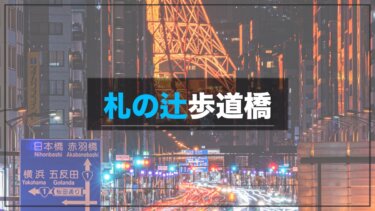 札の辻歩道橋 東京タワーとレーザーが撮影できる 望遠レンズでは印象的な写真に